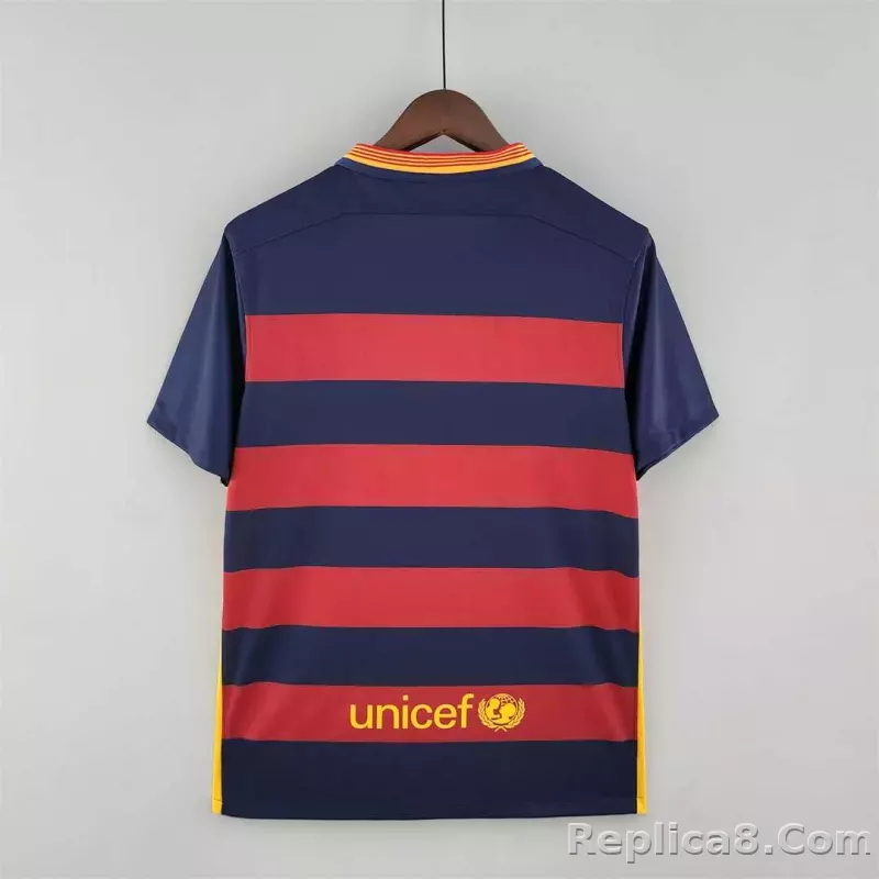 15-16 Barcelona Home Retro Jersey - detail