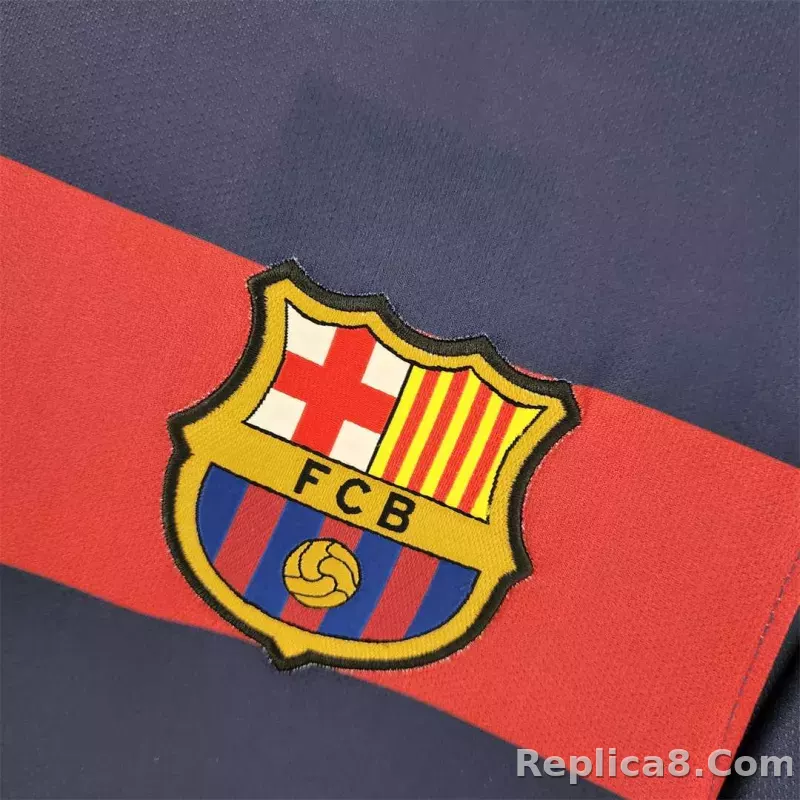 15-16 Barcelona Home Retro Jersey - detail