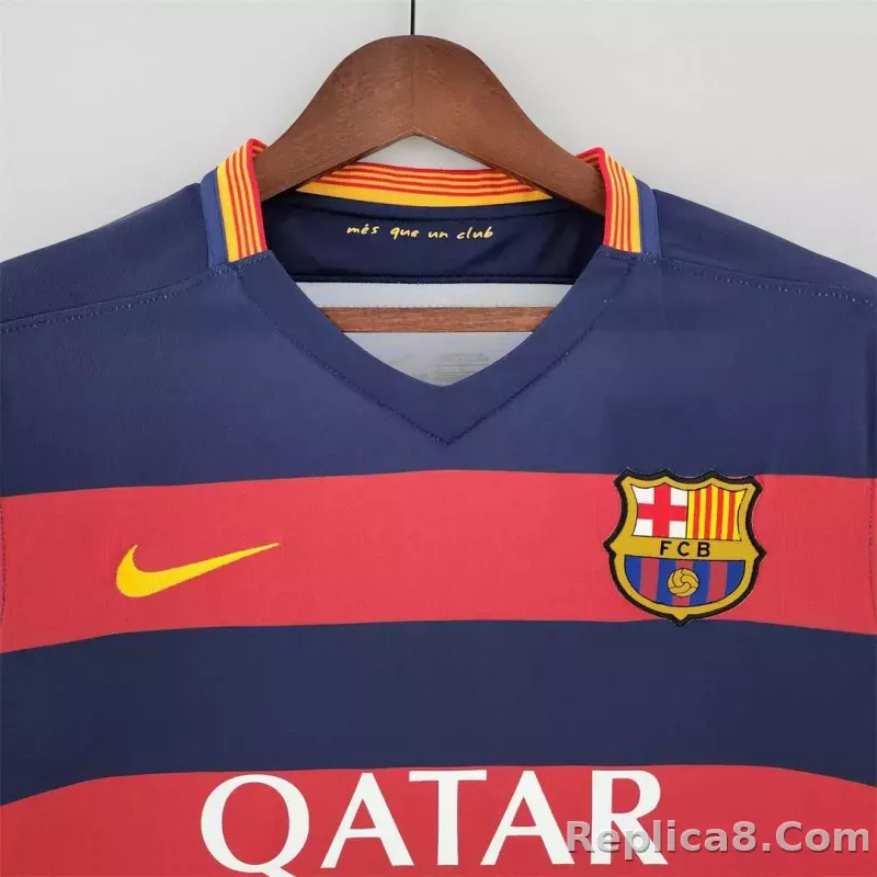 15-16 Barcelona Home Retro Jersey - detail