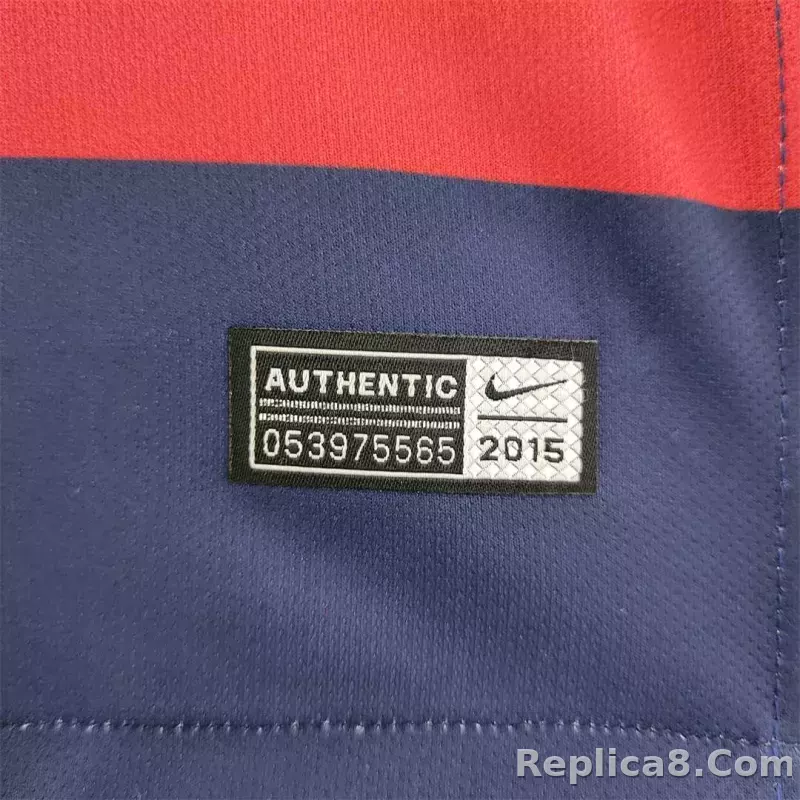 15-16 Barcelona Home Retro Jersey - detail