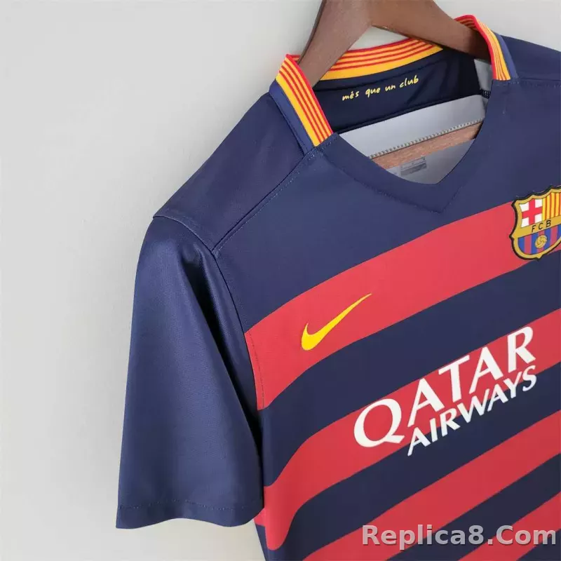 15-16 Barcelona Home Retro Jersey - detail