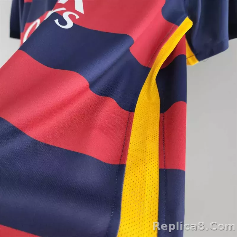 15-16 Barcelona Home Retro Jersey - detail