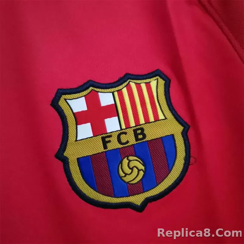 08-09 Barcelona Home Retro Jersey - detail