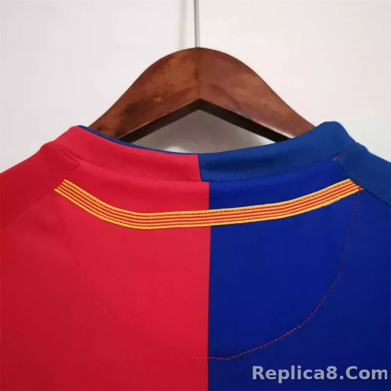 08-09 Barcelona Home Retro Jersey - detail