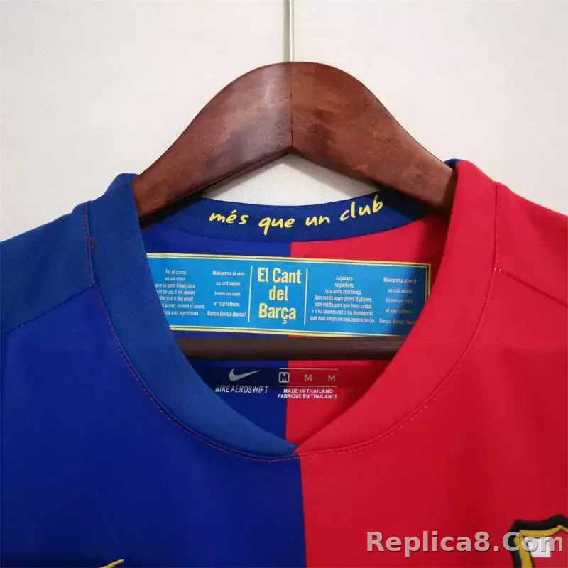 08-09 Barcelona Home Retro Jersey - detail