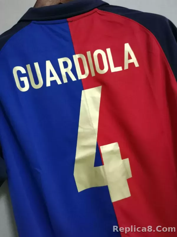 Barcelona 100th Anniversary Version Home Soccer Jersey - detail