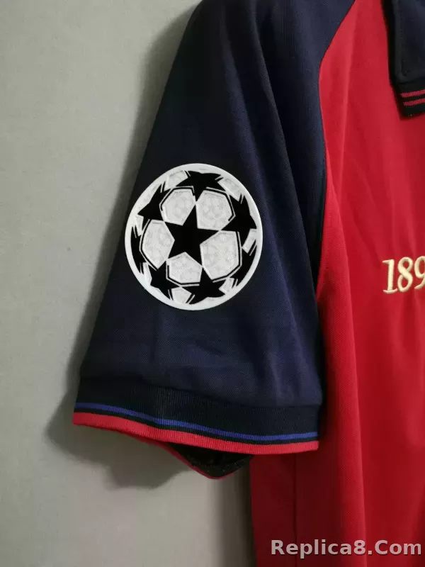 Barcelona 100th Anniversary Version Home Soccer Jersey - detail