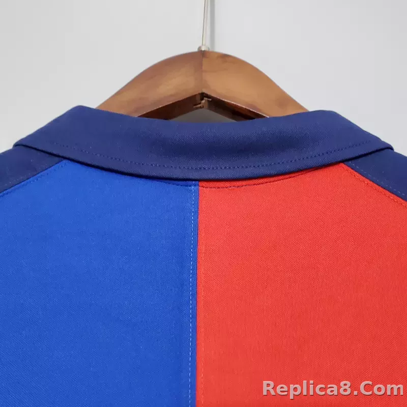 Barcelona 100th Anniversary Version Home Soccer Jersey - detail
