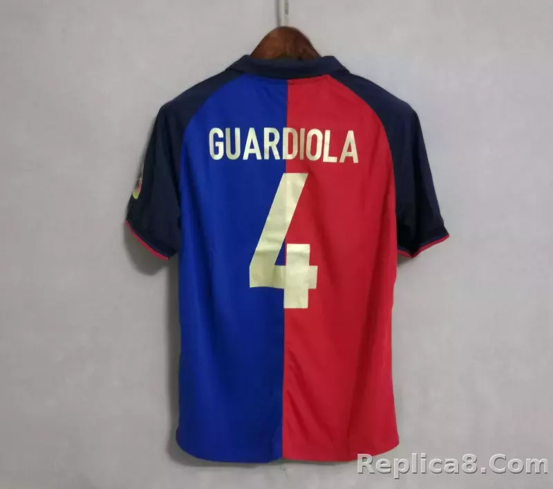 Barcelona 100th Anniversary Version Home Soccer Jersey - detail