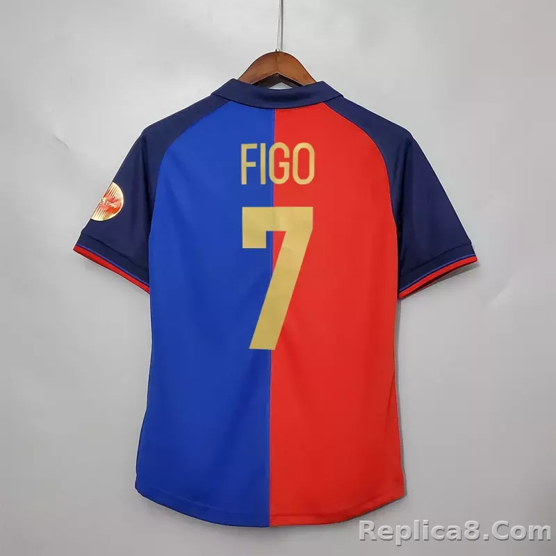 Barcelona 100th Anniversary Version Home Soccer Jersey - detail