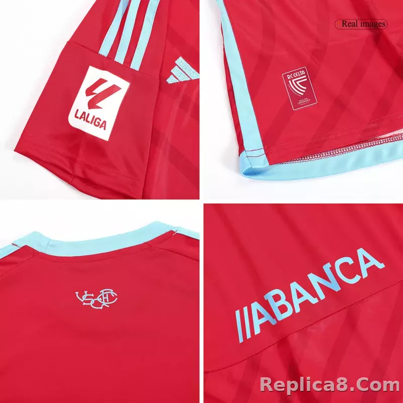 23-24 Celta Vigo Away Kids Kit Jersey+Shorts - detail