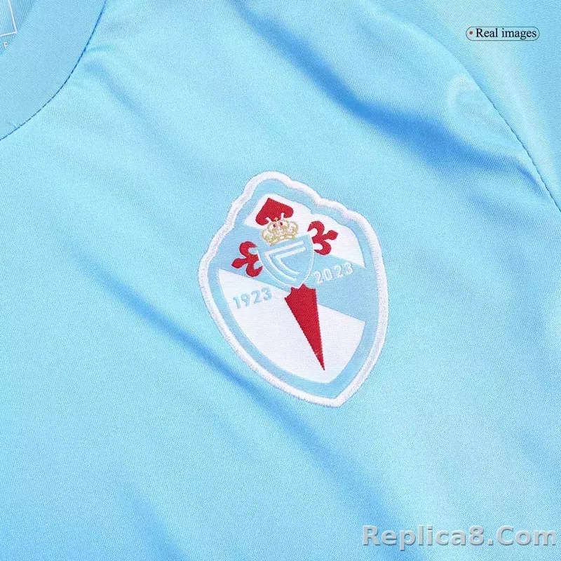 23-24 Celta Vigo Home Kids Kit Jersey+Shorts - detail