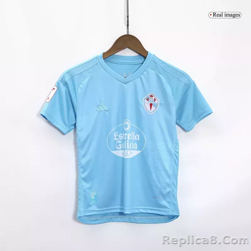 23-24 Celta Vigo Home Kids Kit Jersey+Shorts - detail
