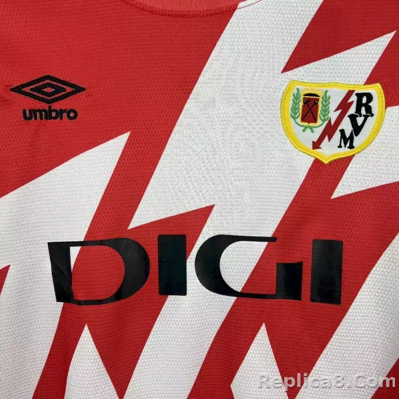 25-26 Rayo Vallecano Home Football T-Shirt - detail