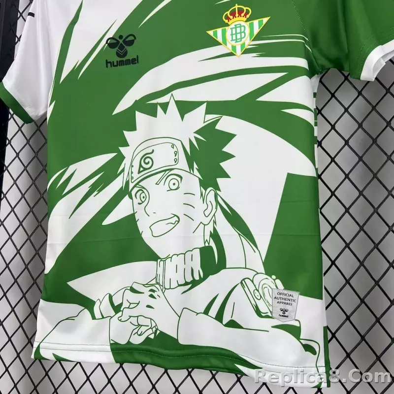 25-26 Real Betis x Naruto Special Edition Kids Kit Jersey+Shorts - detail