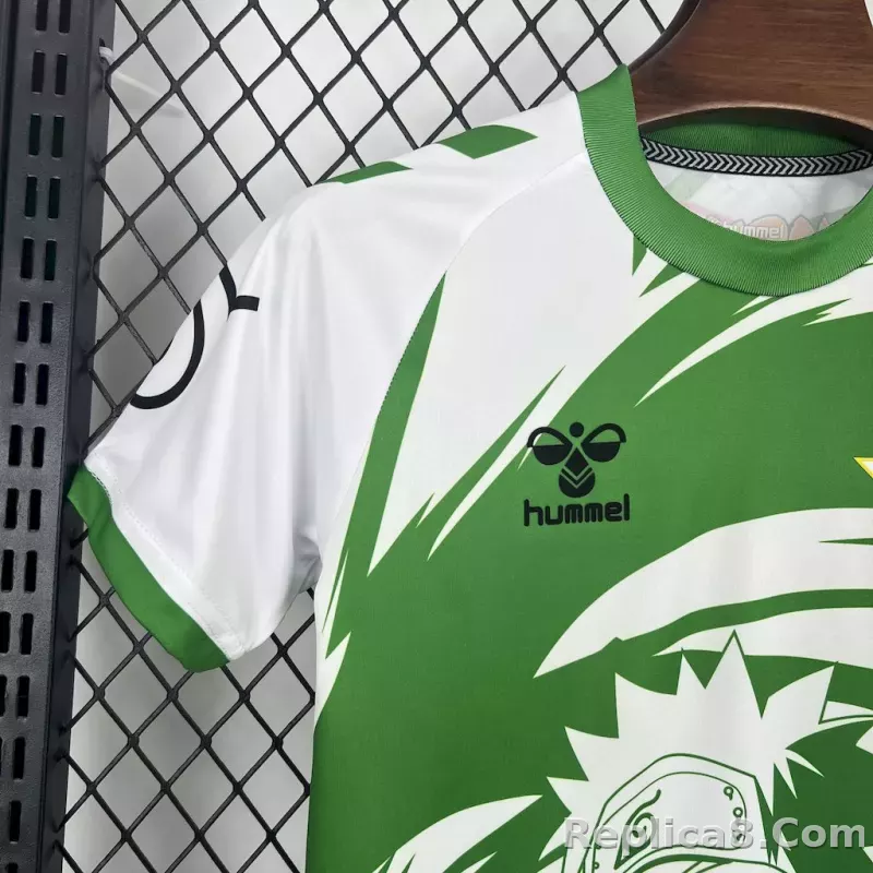 25-26 Real Betis x Naruto Special Edition Kids Kit Jersey+Shorts - detail