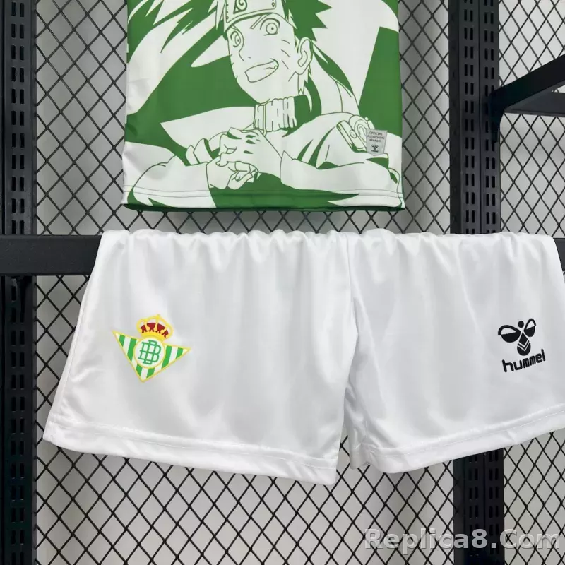25-26 Real Betis x Naruto Special Edition Kids Kit Jersey+Shorts - detail