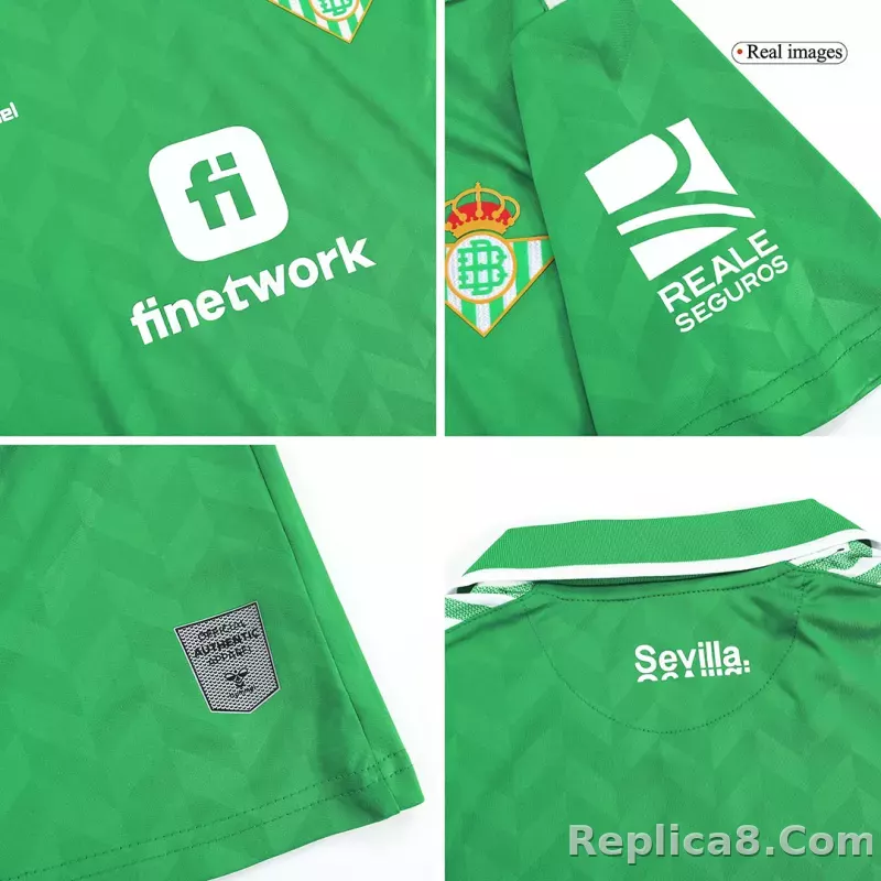 23-24 Real Betis Away Kids Kit Jersey+Shorts - detail