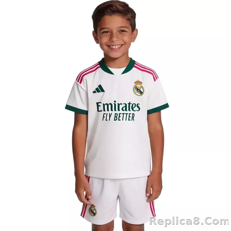 26-27 Real Madrid Home Soccer Kids Kit Jersey+Shorts - detail