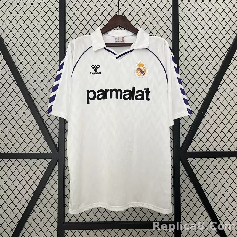 1986-88 Real Madrid Home Retro Soccer Jersey