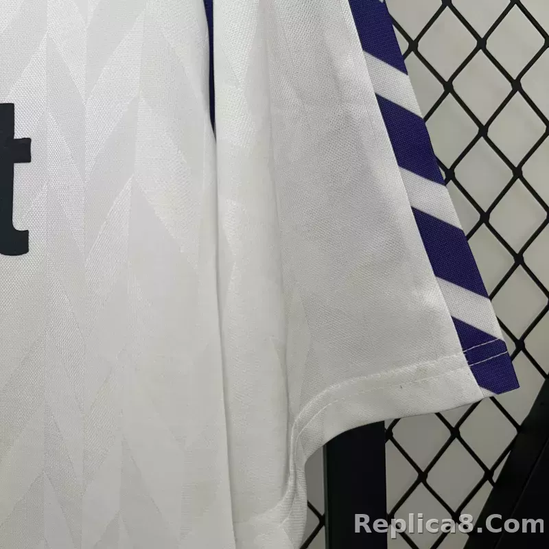 1986-88 Real Madrid Home Retro Soccer Jersey - detail