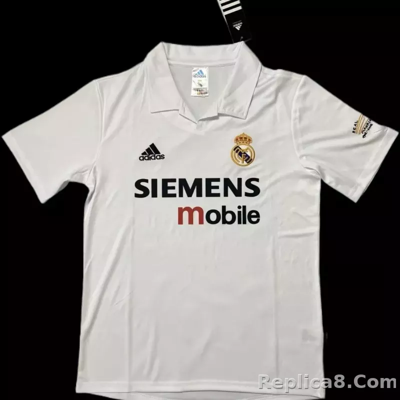 2002-03 Real Madrid Home Centenary Retro Soccer Jersey