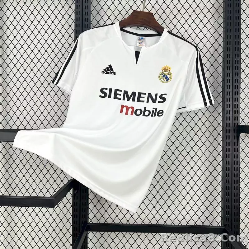 2003-04 Real Madrid Home Retro Soccer Jersey