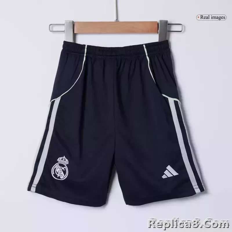 25-26 Real Madrid Away Soccer Kids Full Kit Jersey+Shorts+Socks - detail