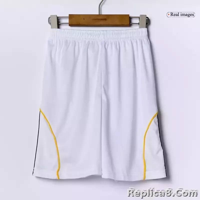 25-26 Real Madrid Home Soccer Kids Full Kit Jersey+Shorts+Socks - detail