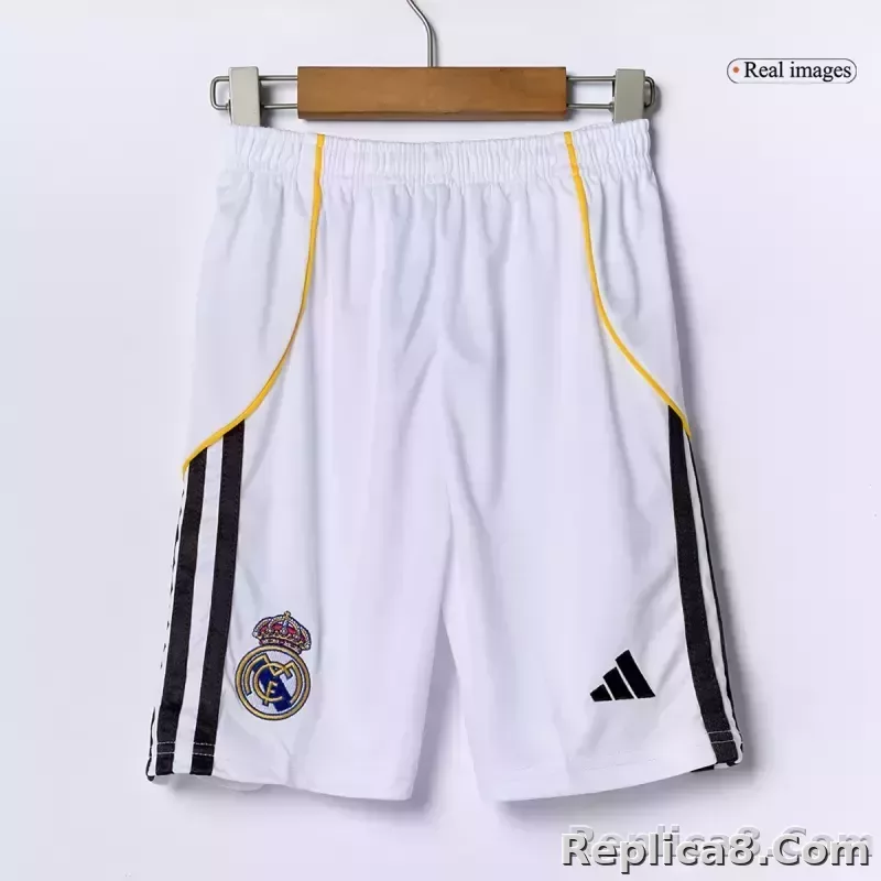 25-26 Real Madrid Home Soccer Kids Full Kit Jersey+Shorts+Socks - detail