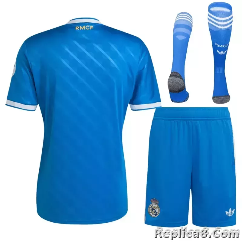 25-26 Real Madrid Third Away Soccer Full Kit Jersey+Shorts+Socks - detail