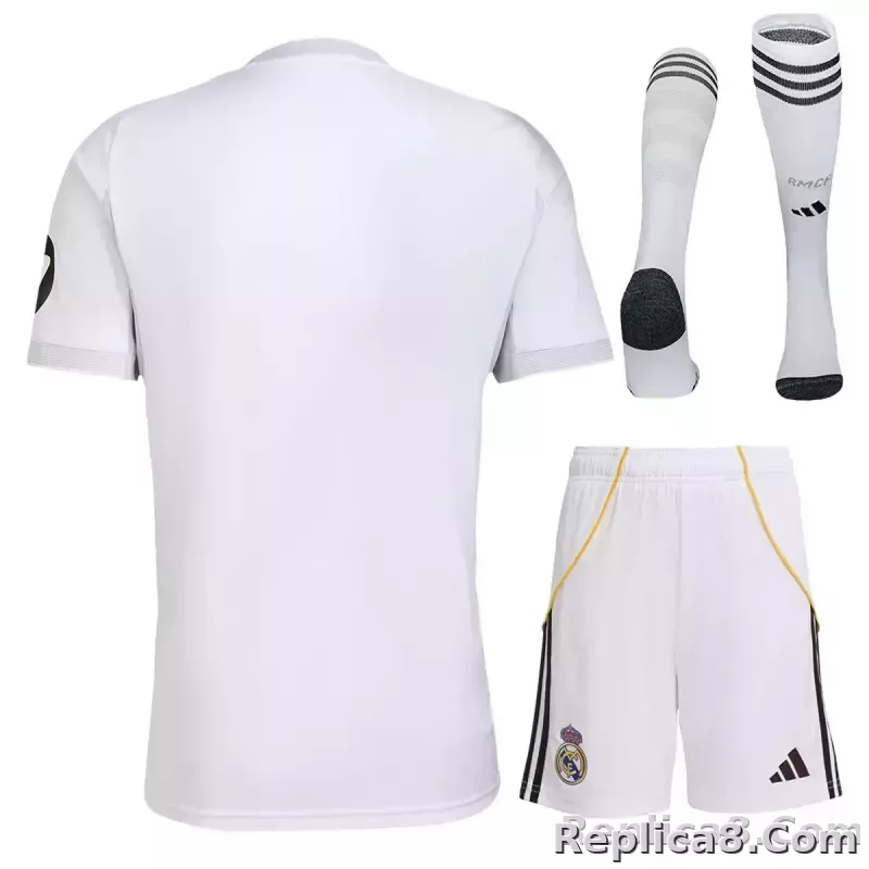 25-26 Real Madrid Home Soccer Full Kit Jersey+Shorts+Socks - detail