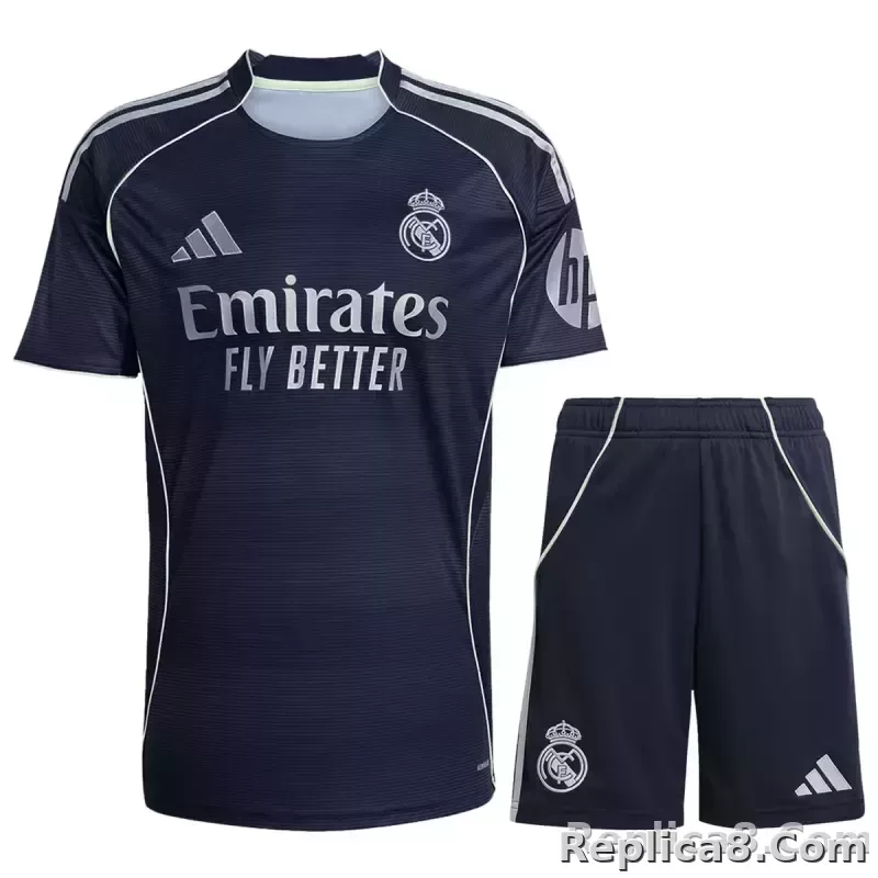 25-26 Real Madrid Away Soccer Kit Jersey+Shorts