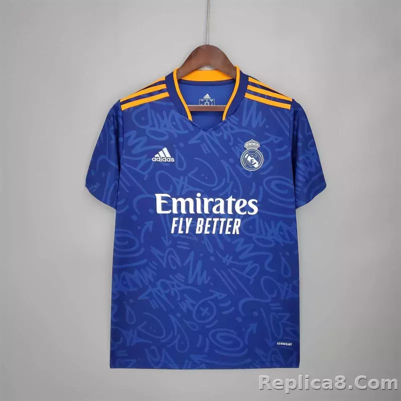 21-22 Real Madrid Away Soccer Retro Jersey