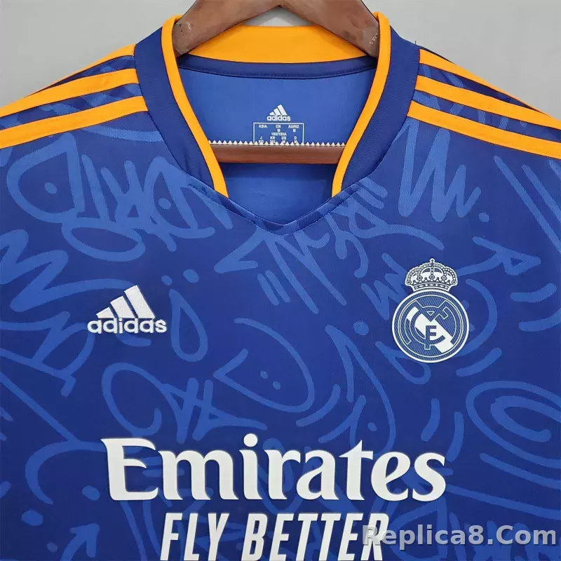 21-22 Real Madrid Away Soccer Retro Jersey - detail
