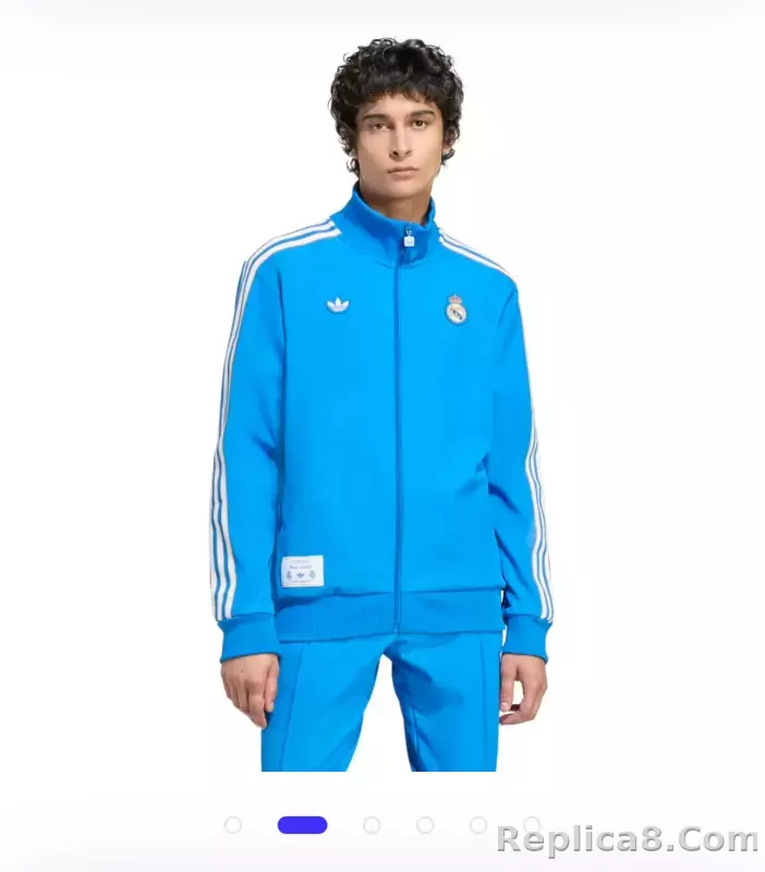 2025-26 Real Madrid Terrace Icons Track Training Jacket Set Blue - detail