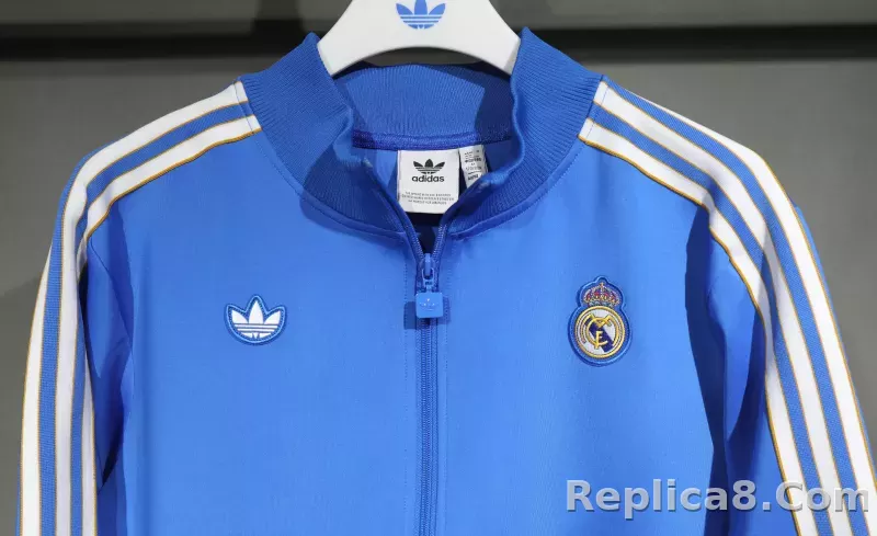2025-26 Real Madrid Terrace Icons Track Training Jacket Set Blue - detail