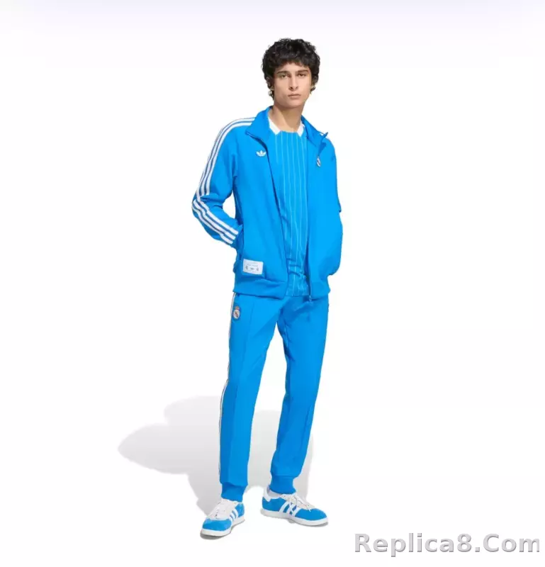 2025-26 Real Madrid Terrace Icons Track Training Jacket Set Blue - detail