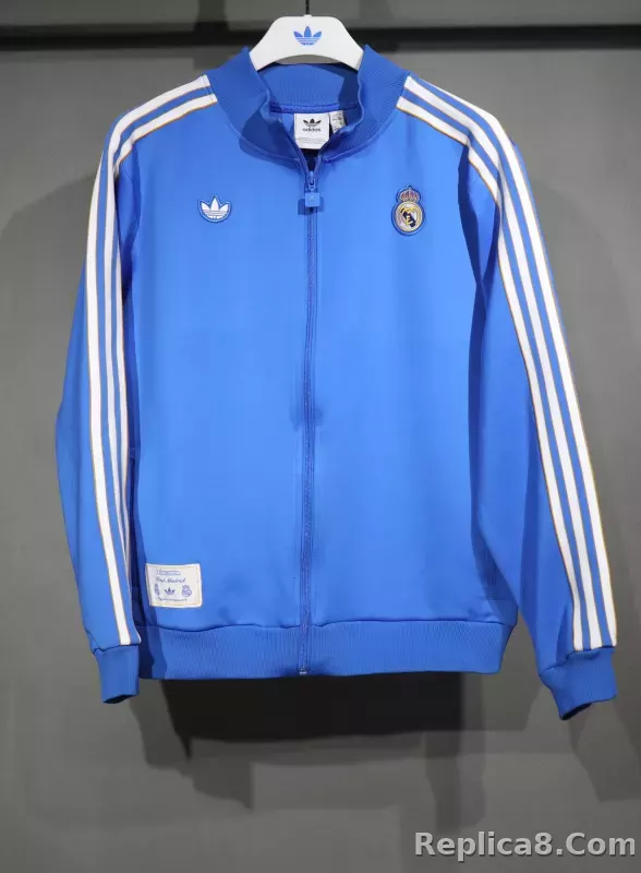 2025-26 Real Madrid Terrace Icons Track Training Jacket Set Blue - detail