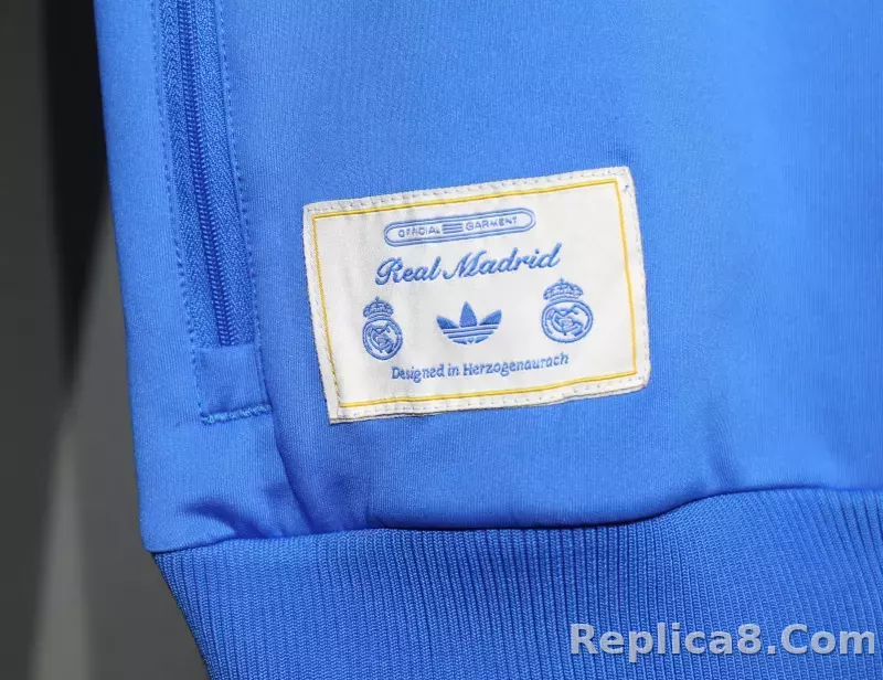 2025-26 Real Madrid Terrace Icons Track Training Jacket Set Blue - detail