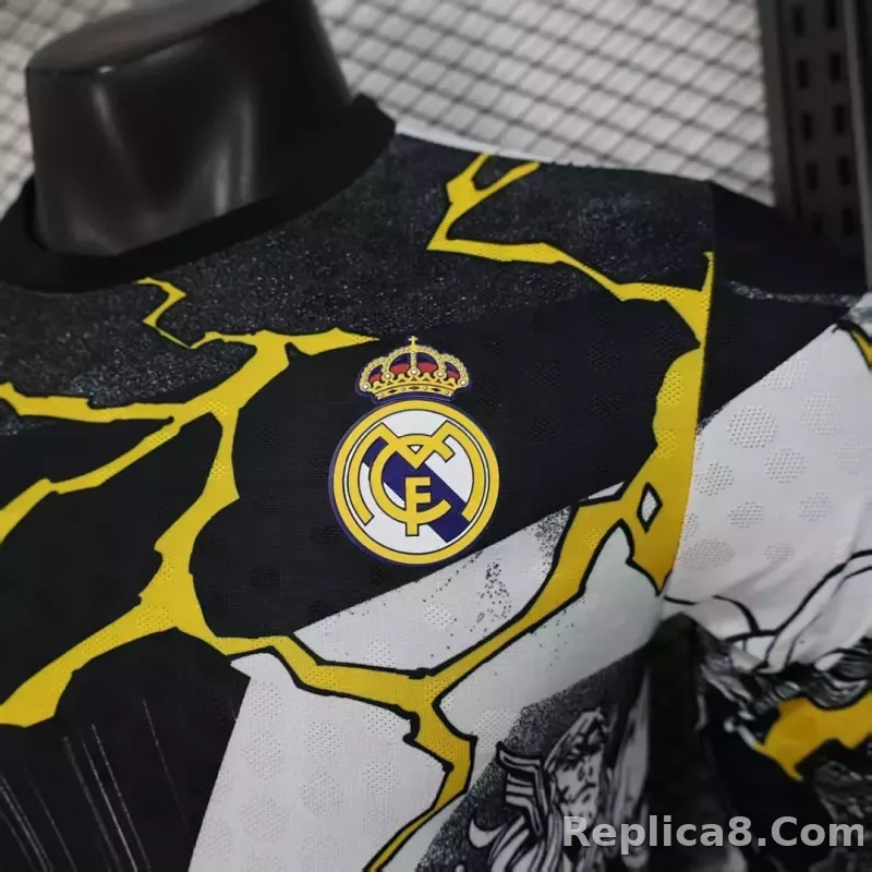 25-26 Real Madrid Marvel Soccer Jersey Special Edition Long Sleeve - detail