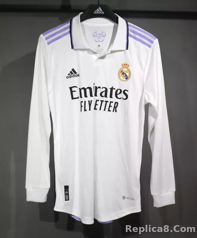 22-23 Real Madrid Home Retro Jersey Player Edition Long Sleeve