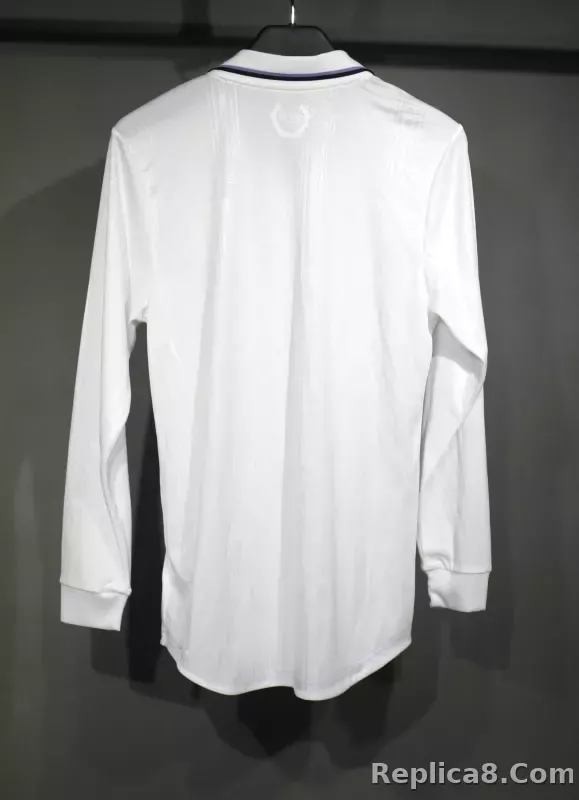22-23 Real Madrid Home Retro Jersey Player Edition Long Sleeve - detail
