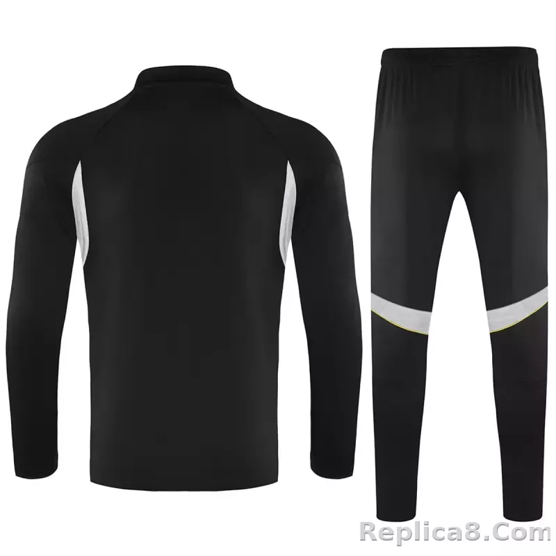 25-26 Real Madrid 1/4 Zipper Sweat Kit(Top+Pants) Black - detail