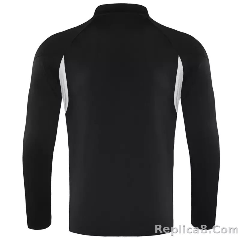25-26 Real Madrid 1/4 Zipper Sweat Kit(Top+Pants) Black - detail