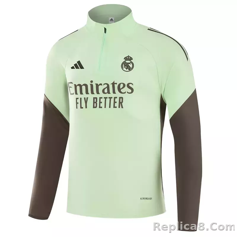 25-26 Real Madrid 1/4 Zipper Sweat Kit(Top+Pants) Green - detail