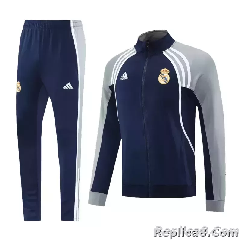 2025-26 Real Madrid Training Tracksuit Kit(Jacket+Pants) 06 Navy - detail