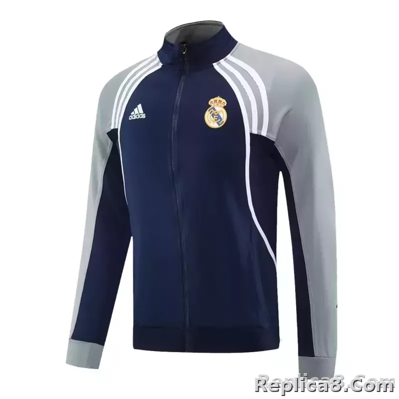 2025-26 Real Madrid Training Tracksuit Kit(Jacket+Pants) 06 Navy - detail