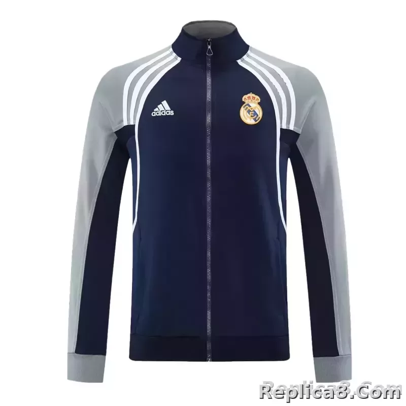 2025-26 Real Madrid Training Tracksuit Kit(Jacket+Pants) 06 Navy - detail