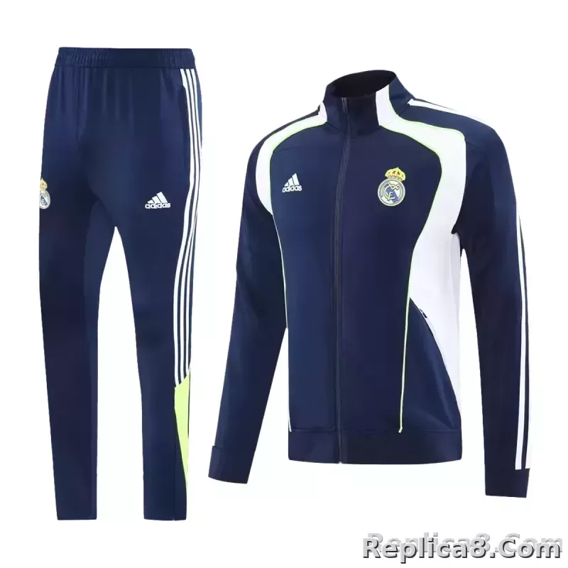 2025-26 Real Madrid Training Tracksuit Kit(Jacket+Pants) 03 Navy